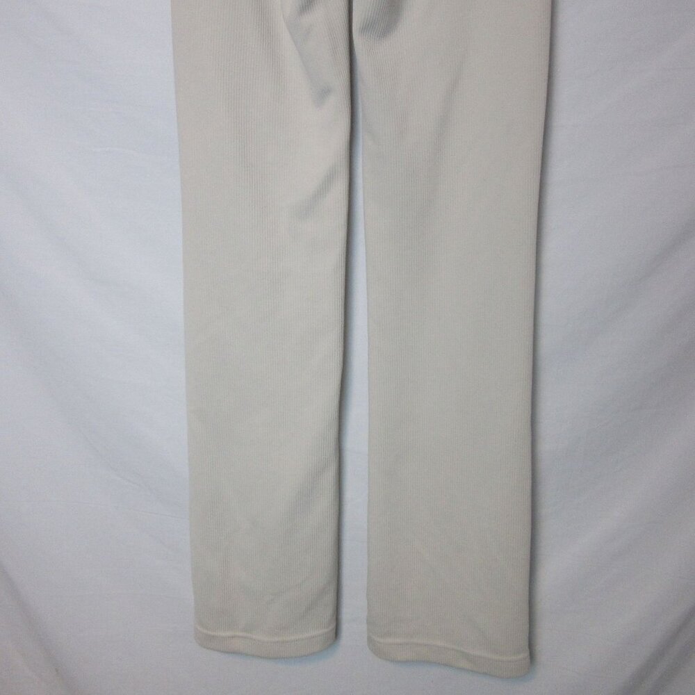 Lululemon Pants Brushed Softstreme Ribbed Zip Flared Bone White Gym Women's 0 - Picture 8 of 8